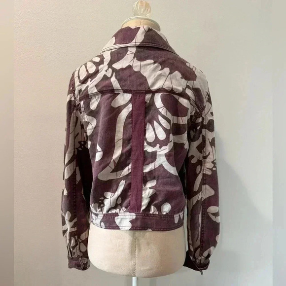 Anthropologie Mags Utility Trucker Jacket in Purple Size S - Picture 2 of 8